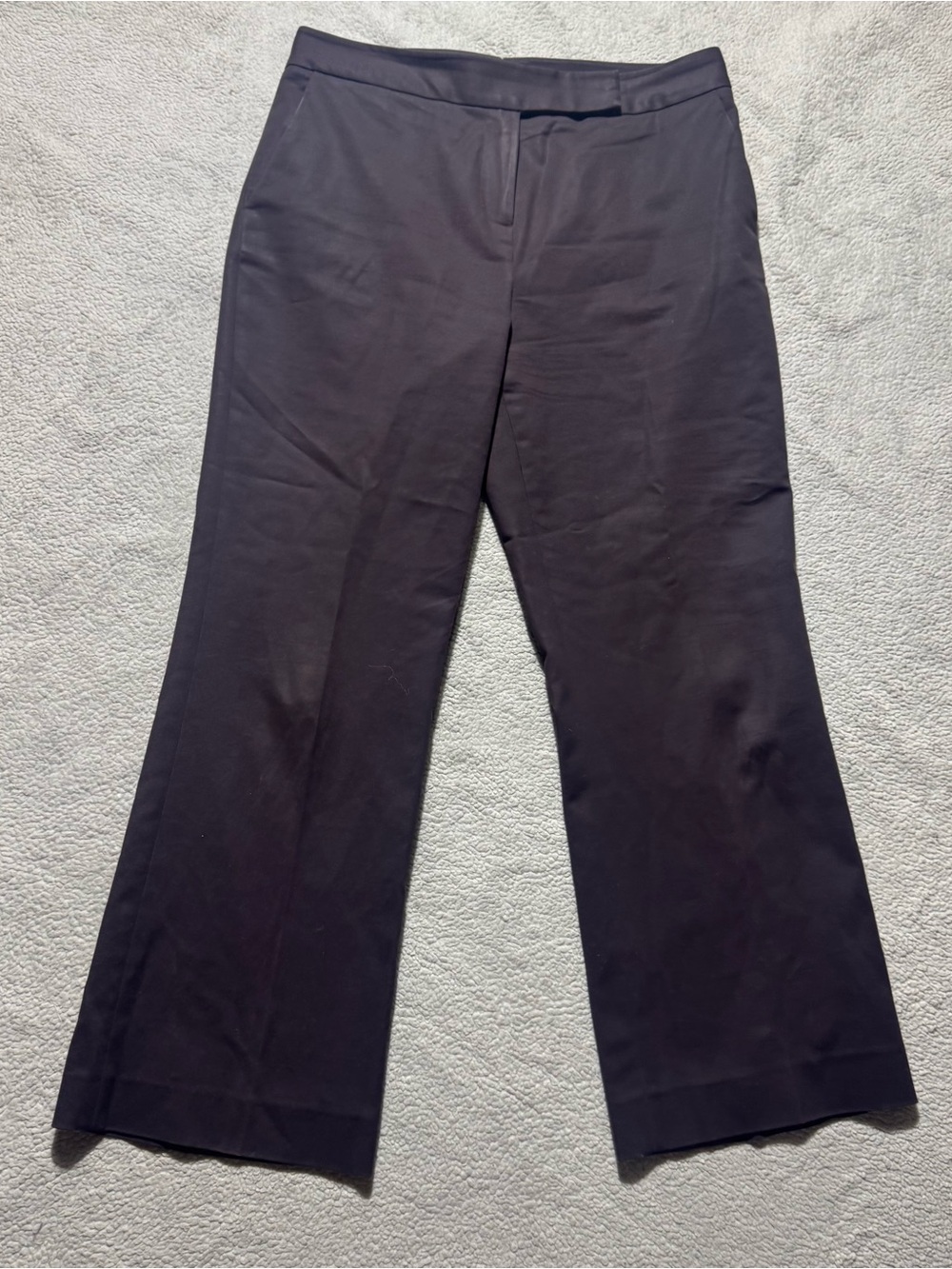 O Oscar De La Renta Pants Womens 10 Dress Slacks Flare Leg Cotton Meas 30x26.5
